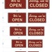 Open Closed Sign Red or Black Retro Sign Business Sign - Etsy