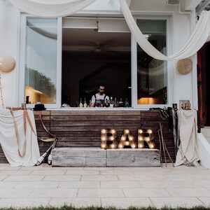 LED Bulbs Rustic Letters for Wall Decor, Letters Light up Signage ...