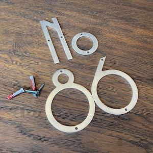 Art Deco Zahlen, Adresszahlen für Haus, Wohnschild, Benutzerdefiniertes Adressschild, Türschild, Hausschild, Hausnummern