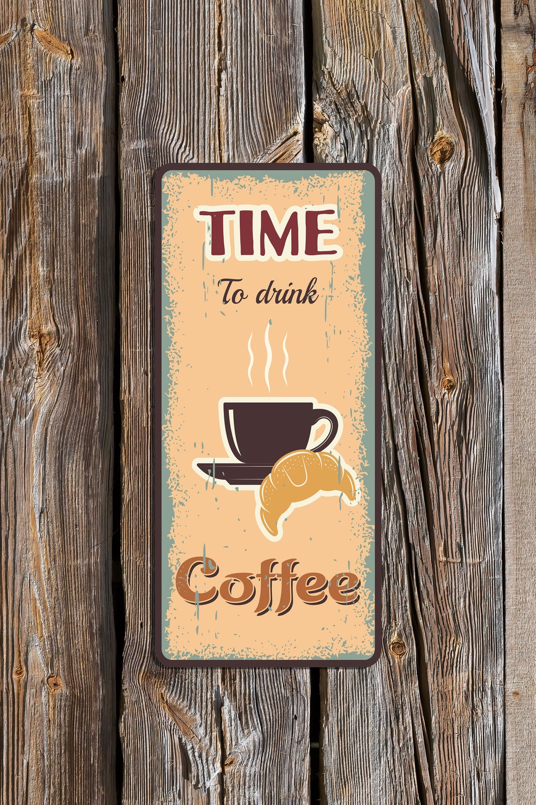 Coffee Time Sign, Gift for a Coffee Lover or Coffee Business Sign ...