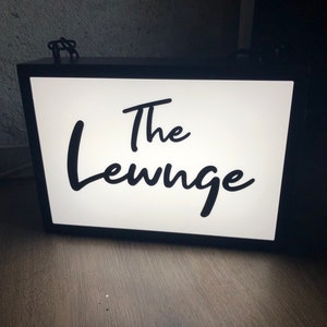 Custom Sign Retro. Light Box Sign: Black Sides Custom Text, Custom Size ...
