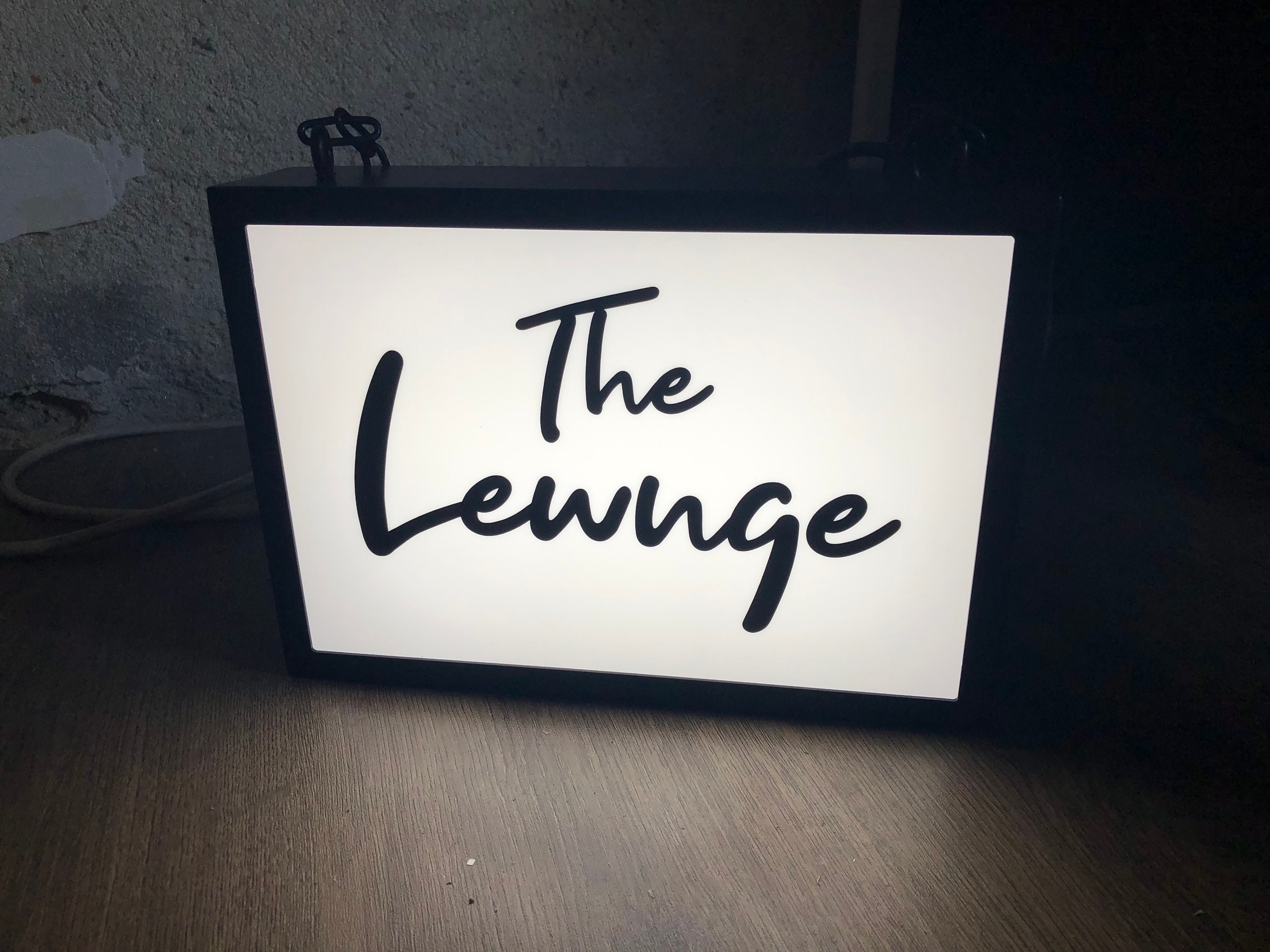 Custom Sign Retro. Light Box Sign: Black Sides Custom Text, Custom Size ...