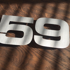 Moderne dicke Hausnummern, gebürstetes Aluminium oder pulverbeschichtete Hausnummern für den Außenbereich, einfach zu montierende Adressnummern, Türnummern