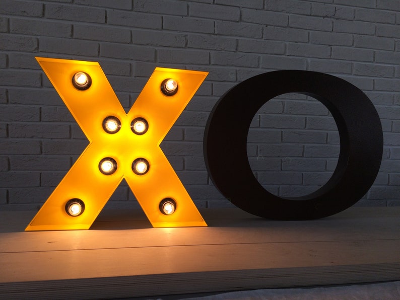 Metal Light up Letters Company Sign Large 18 Inches Metal Etsy