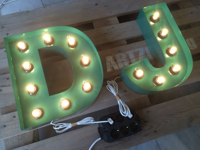 Metal Light up Letters Company Sign Large 18 Inches Metal Etsy