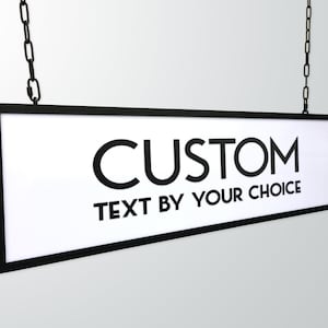 Custom text light box sign. LED sign with your logo. Cofee & Bar light up sign. Business front store sign