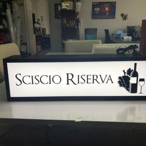 Illuminated Signs Retro Light Box Sign: Black Sides Custom Text Custom ...
