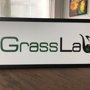Illuminated Signs Retro Light Box Sign: Black Sides Custom Text Custom ...