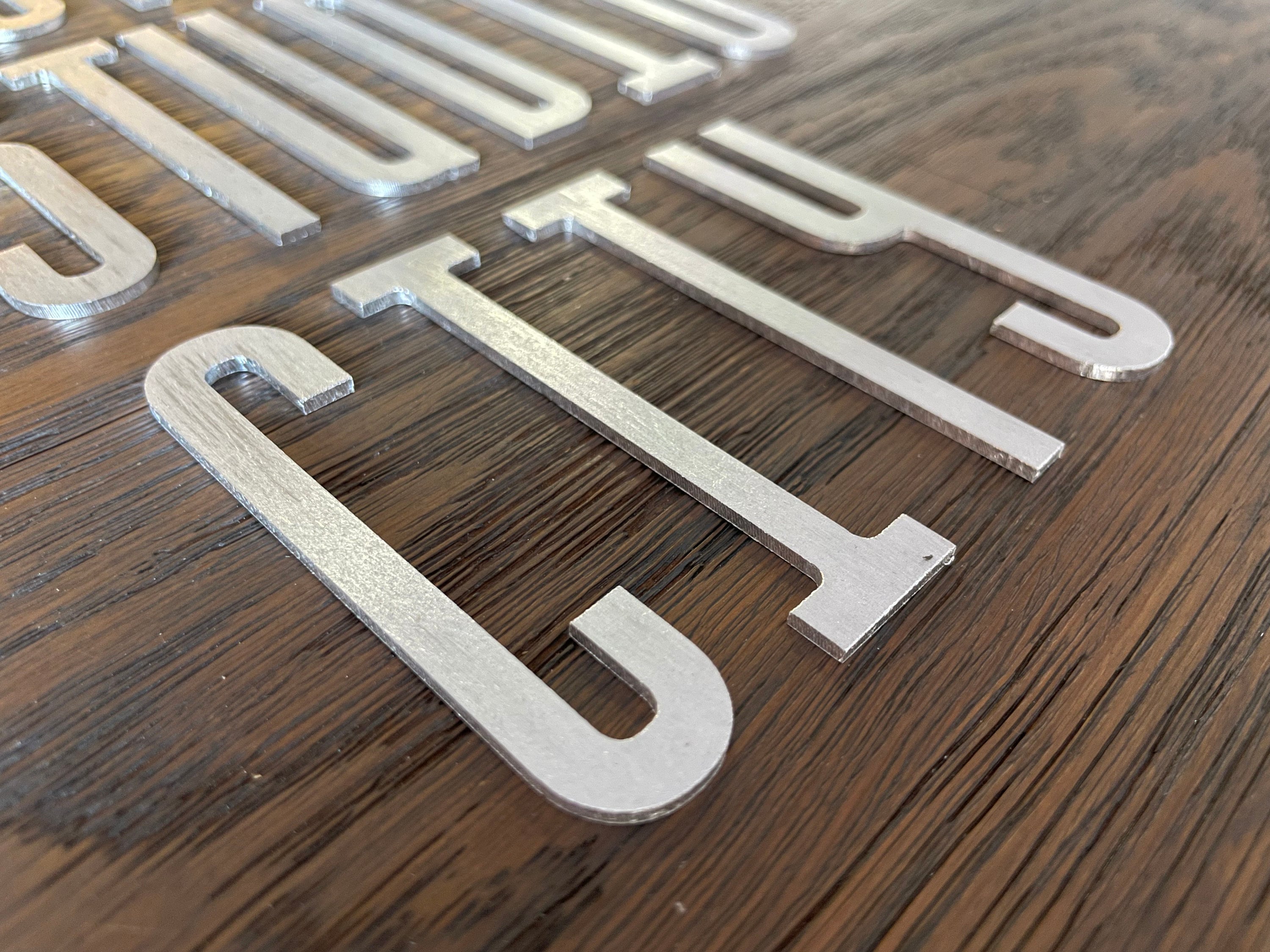 Shiny Metal Lettering Shiny Brushed Aluminum Letters or Numbers, Custom Metal Words, Outdoor ...