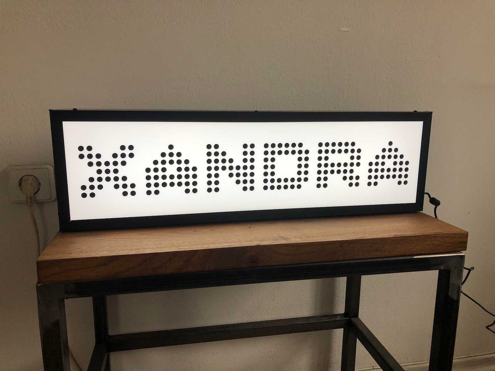 Illuminated Signs Retro Light Box Sign: Black Sides Custom Text Custom ...