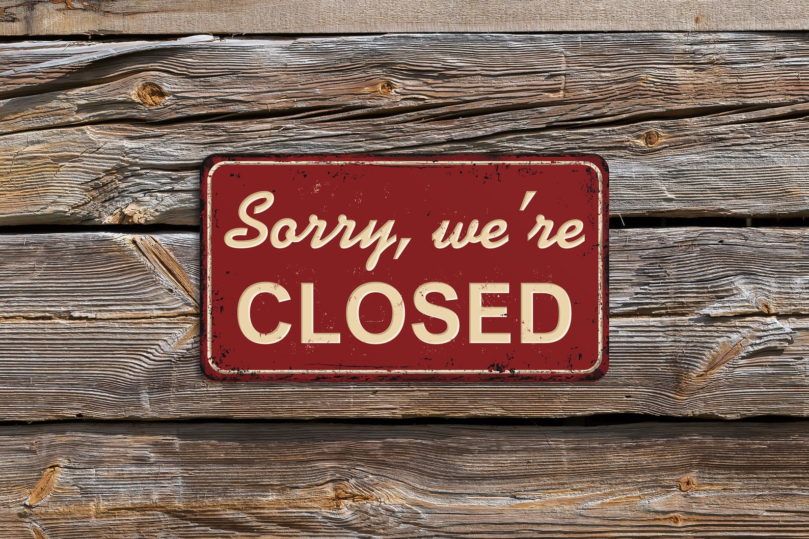 Reversible Open Closed Signs Vintage Style Double Sided Signs | Etsy