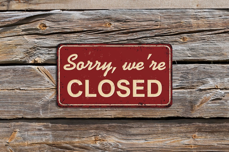 Open Closed Sign Red or Black Retro Sign Business Sign | Etsy