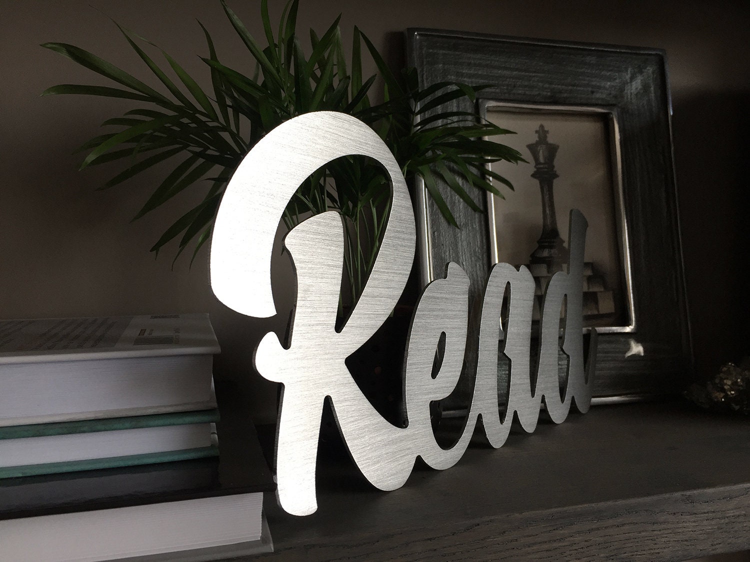 Industrial Metal Cutout Letters in Script Font Personalized | Etsy