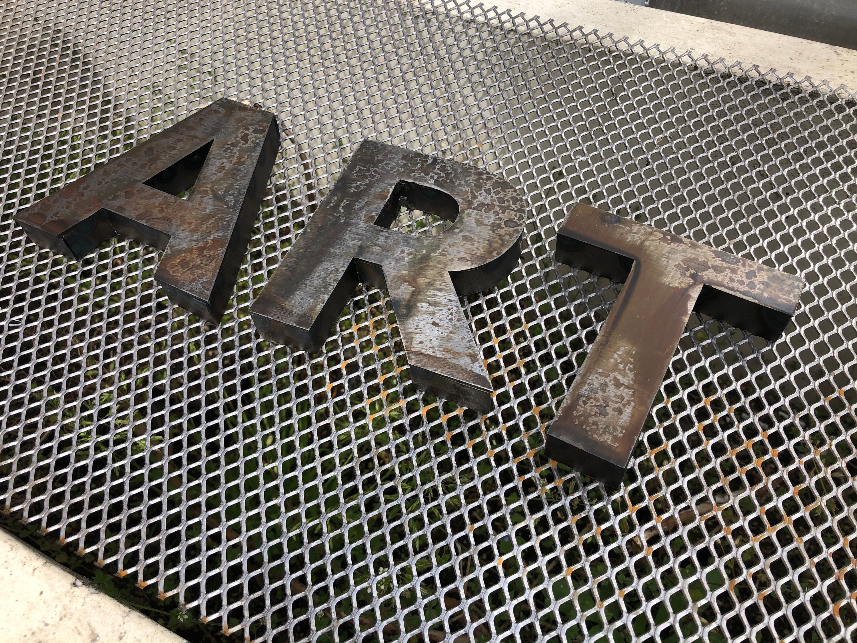 Large Block Steel Letters Large Volume Metal Letters for Wall Decor. Letters for Wall. Large ...