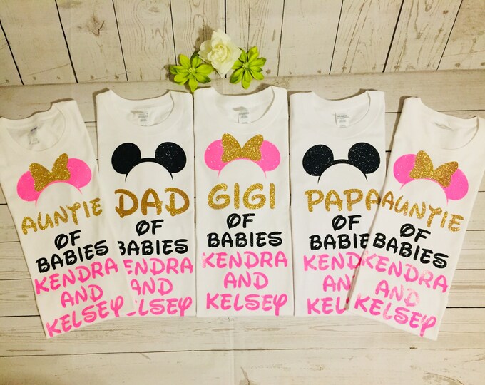 Family Matching T Shirts Atlantaluxury Designs Baby Shower Family Matching Shirts Twins Bundle