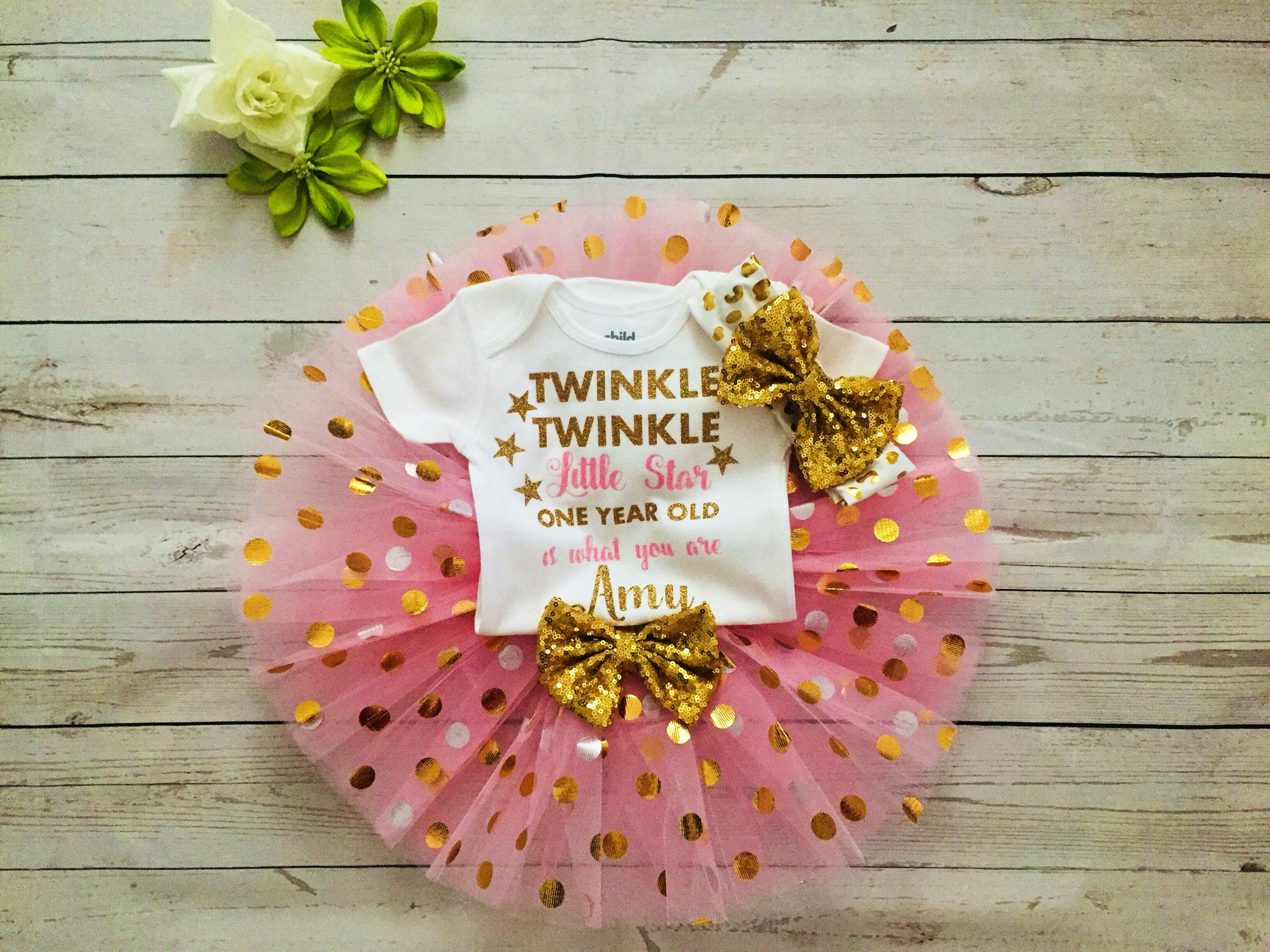 one year old birthday outfit girl