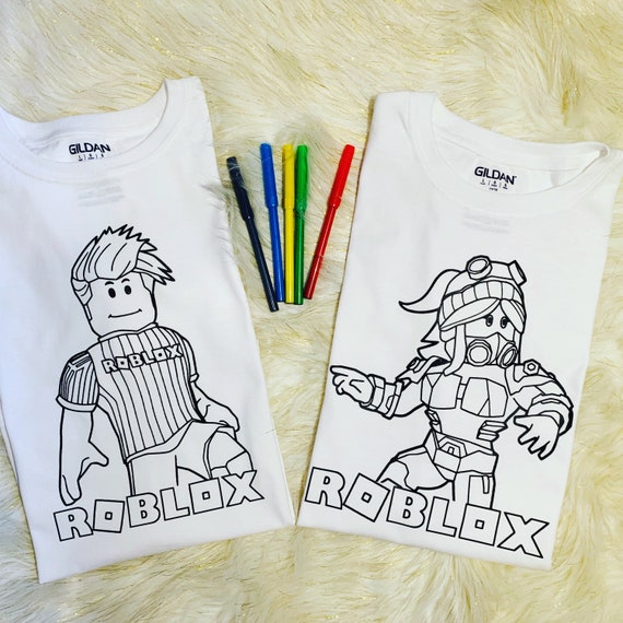 Unofficial Roblox Coloring Roblox T Shirts Party Favorite Etsy - etsy clothing roblox