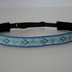 Blue & Gold Non-Slip Adjustable Headband