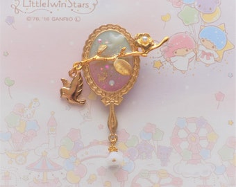 Scenery cherry blossom brooch