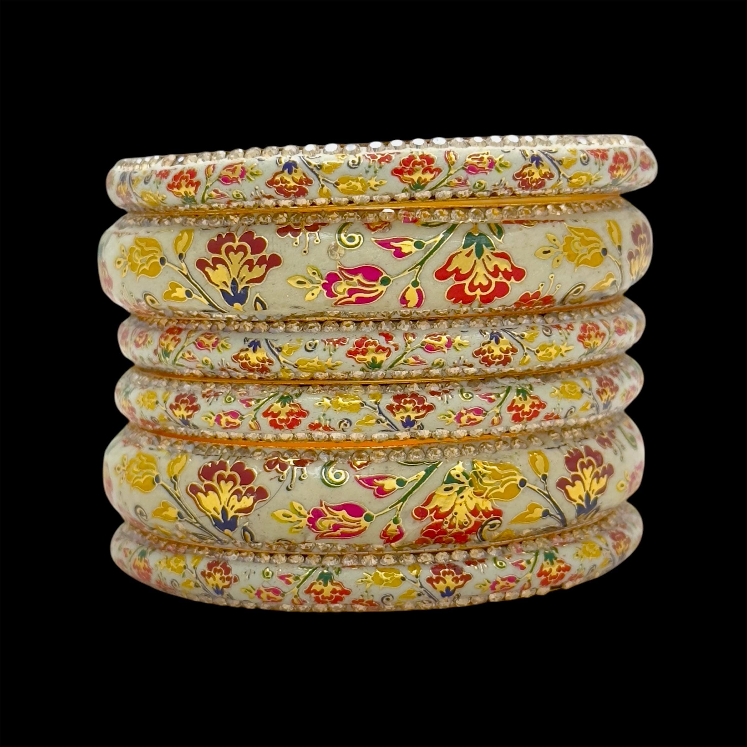 Kashmiri Handmade Lac Meenakari Bangles: Indian Wedding Jewelry - Etsy