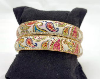 Unique Hand Painted Indian Lac Bangles | Enamel art bracelet, Rajasthani Jewelry | Ethnic Handmade Gift Set