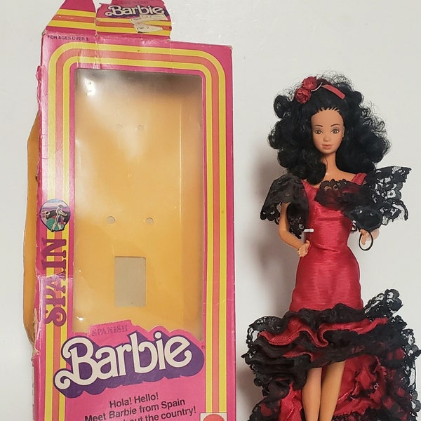 Barbie Spain Dolls of the World/Vintage 1982 Mattel Toys Barbie Doll/Superstar Barbie Era Doll/Nostalgic Gift/Christmas Gift