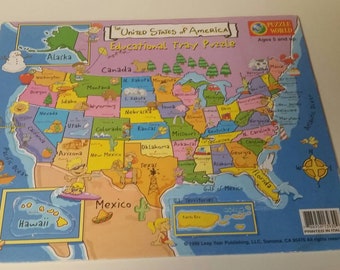 United States Map Puzzle EE Fairchild Corp All Fair Toys & | Etsy