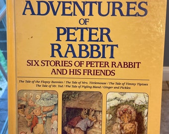 Further Adventures of Peter Rabbit Six Stories by Beatrix Potter Derrydale Book/ Nostalgic Gift/ Vintage 1989/ Children’s Book