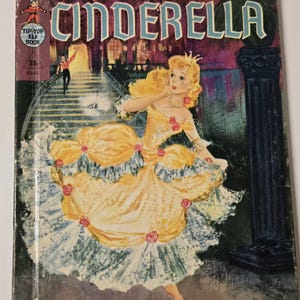 Rand McNally Tip Top Elf Book Cinderella/Vintage 1956 Childrens Book/Childs Gift/Baby Shower/Nursery Decor/Kid&#39;s Room Decor/Collectible Book