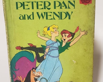 Peter Pan and Wendy/ Vintage 1981 Disney&#39;s Wonderful World of Reading hardcover book/Collectible Book/Childrens Books/Nursery Decor