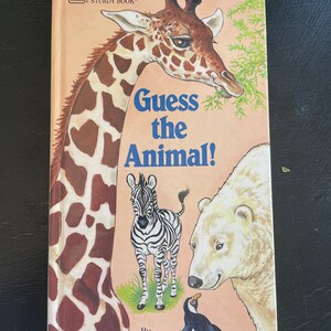 Guess the Animal Golden Sturdy Board Book/ Nostalgic Gift/ Vintage 1990/ Children’s Book