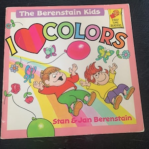 The Berenstain Kids: I Heart Colors by Stan & Jan Berenstain/ Random House Paperback/ Vintage 1987/ Children’s Book/ Nostalgic Gift
