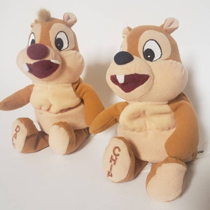 Walt Disney&#39;s Chip N Dale Bean Bag Plush/Vintage 1990s Disney Store Exclusive Bean Bag Plush/Collectible/Nursery/Baby Shower Gift/Disney
