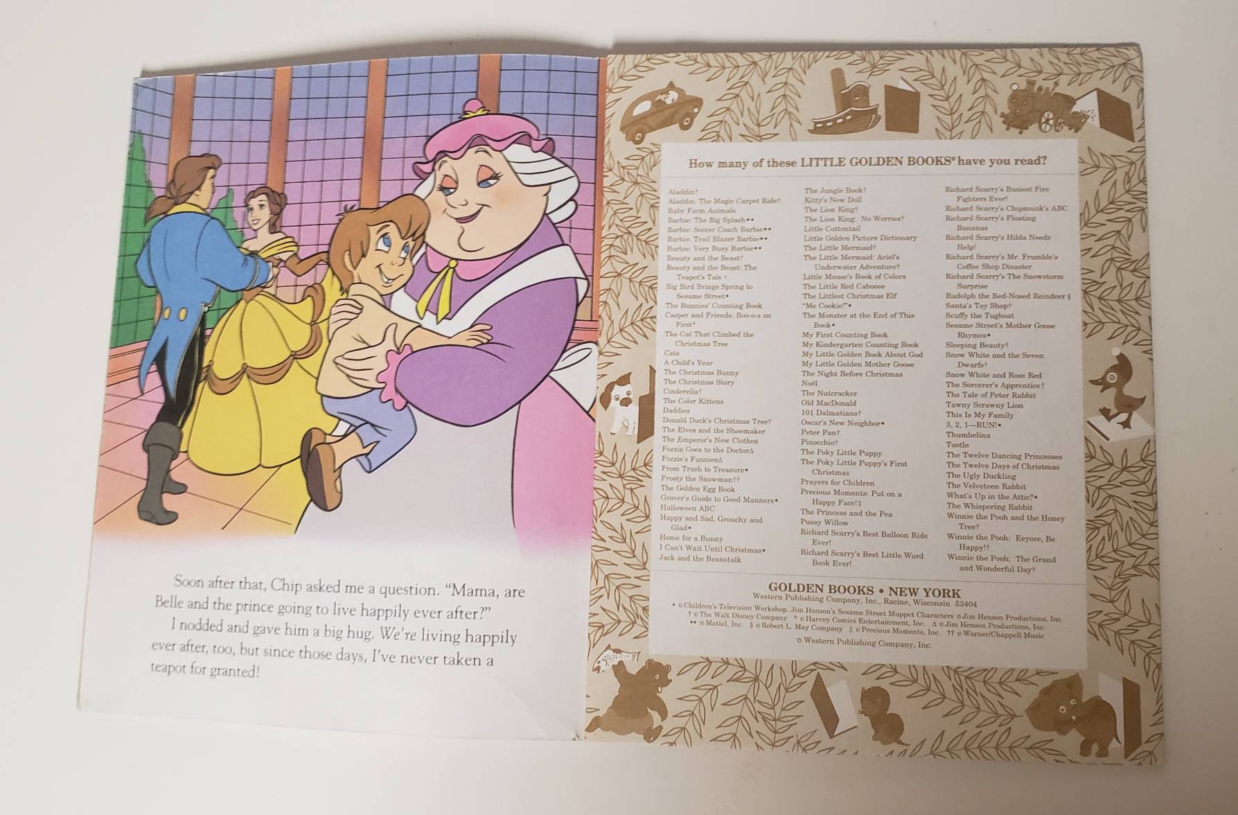 Disney's Beauty and the Beast the Teapot's Tale Etsy Australia
