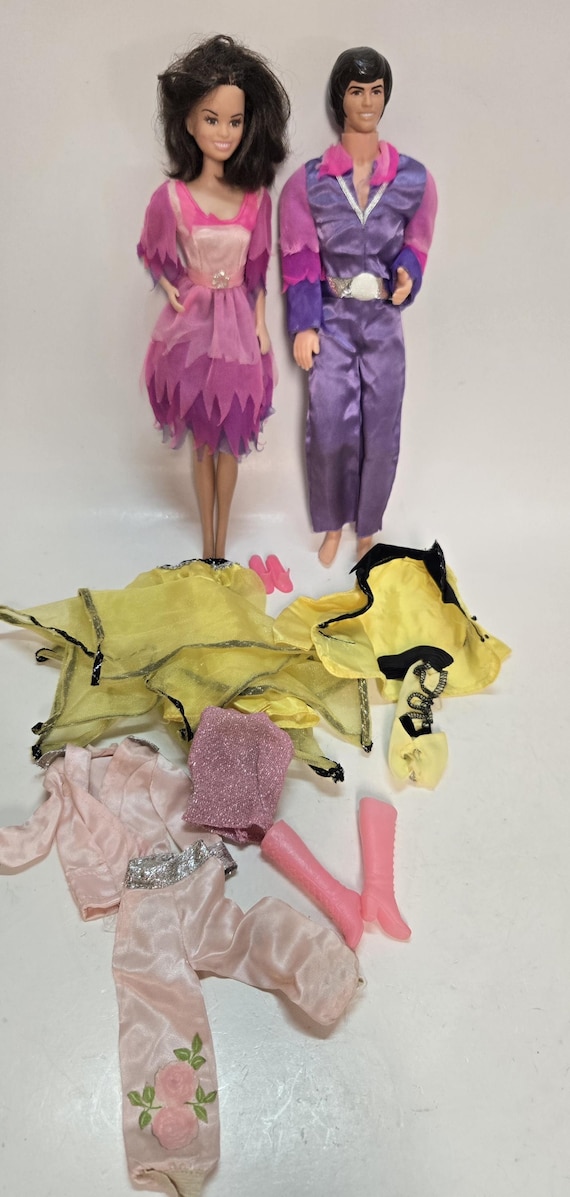 Donnie and Marie Osmond Doll Set With Extra Outfits/vintage 1970s