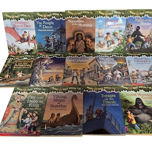 Magic Tree House by Mary Pope Osborne Lot of 14 Paperback Books/Vintage 1990s-2000s Scholastic Paperback Books/Nostalgic Gift/Collectible