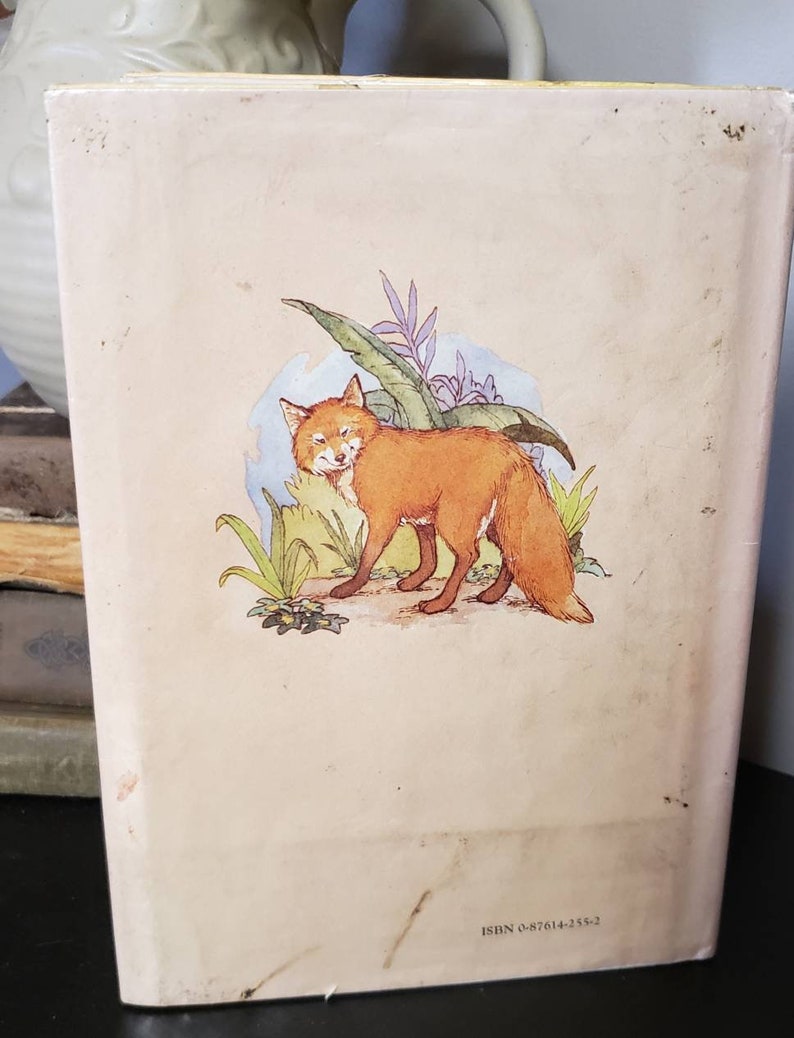 May include: The back cover of a children's book featuring a cartoon fox in a forest setting. The book's ISBN is 0-87614-235-2.