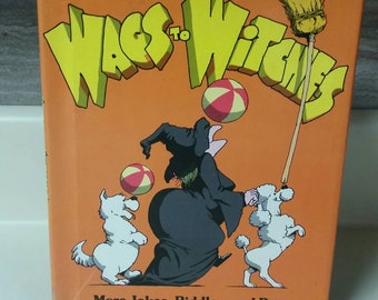 Wags to Witches:More Jokes, Riddles, and Puns by Victoria Gomez/Vintage 1981/Hardcover Childrens Book/Joke/Riddle Book/Halloween Decor