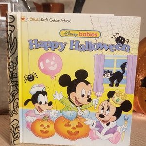 Disney Babies Happy Halloween/Vintage 1997 First Little Golden Book/Halloween Gift/Disney Babies/Mickey/Minnie/Daisy/Donald/Nostalgic Gift image 1