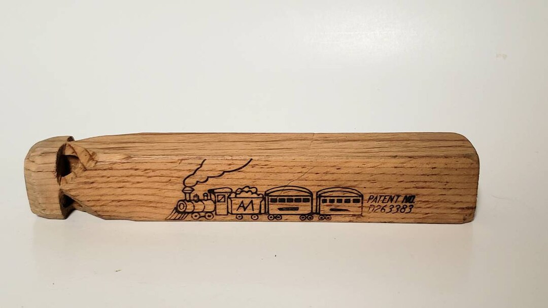 Wooden Train Whistle/vintage 1990s Wooden Toy Whistle/choo - Etsy