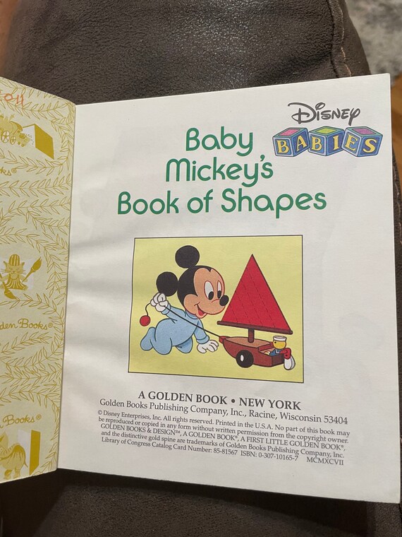 Disney Babies Baby Mickeys Book of Shapes First Little Golden Book