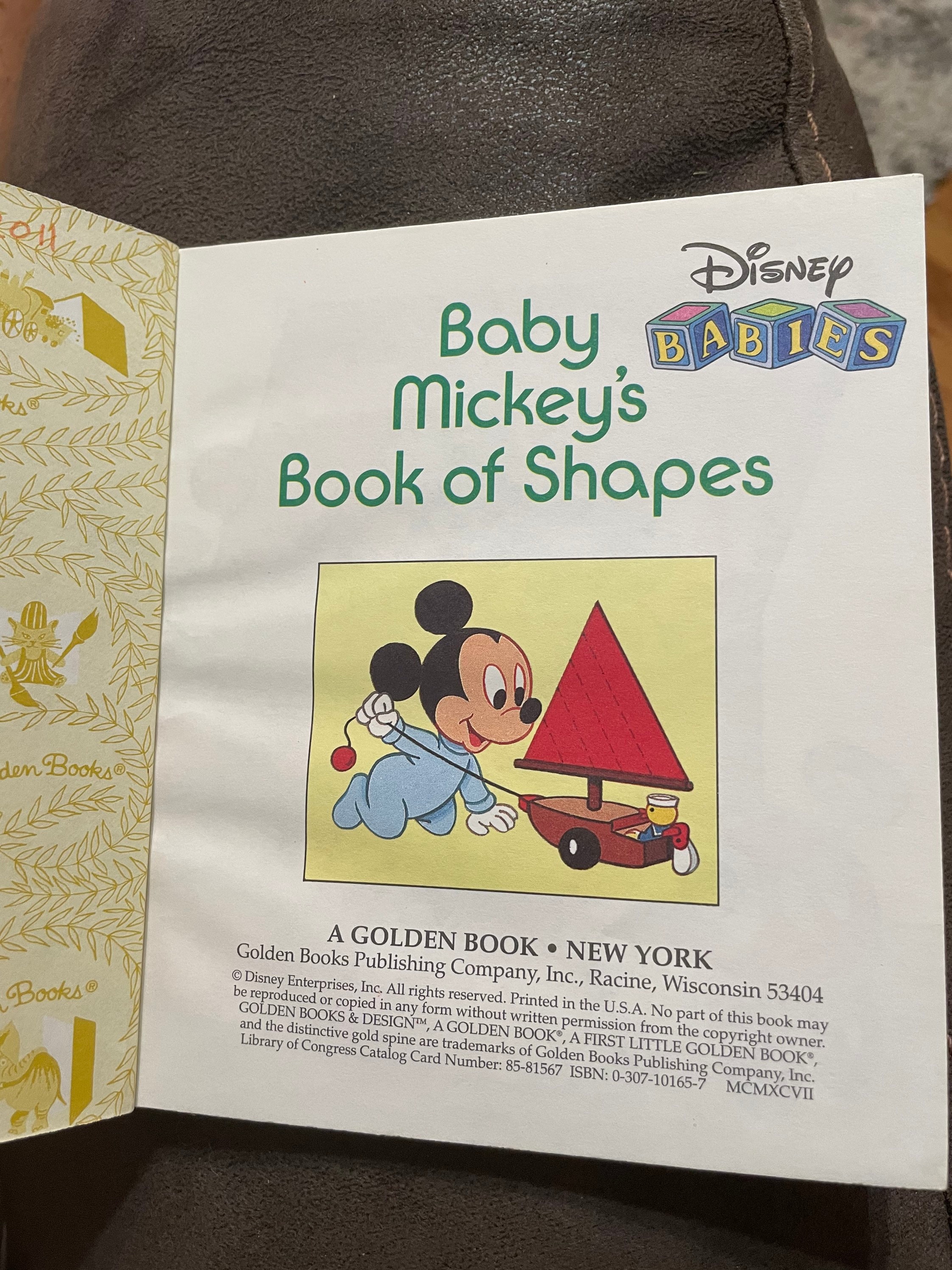 Disney Babies Baby Mickeys Book of Shapes First Little Golden Book