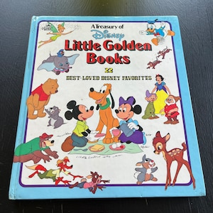 A Treasury of Disney Little Golden Books: 22 Best Loved Disney Favorites/ Hardcover/ Vintage 1978/ Children’s Book/ Nostalgic Gift