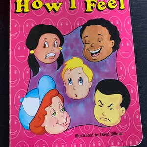 How I Feel by Dave Billman/ Landoll Board Book/ Vintage 1997/ Children’s Book/ Nostalgic Gift