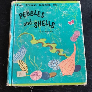 The True Book of Pebbles and Shells by Illa Podendorf/ Children’s Press Hardcover Book/ Ex Library Book/ Vintage 1954/ Children’s Book
