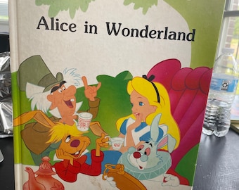 Walt Disney's Alice in Wonder Land Disney Story Books / Regalo nostálgico / Libro para niños / Vintage 1951