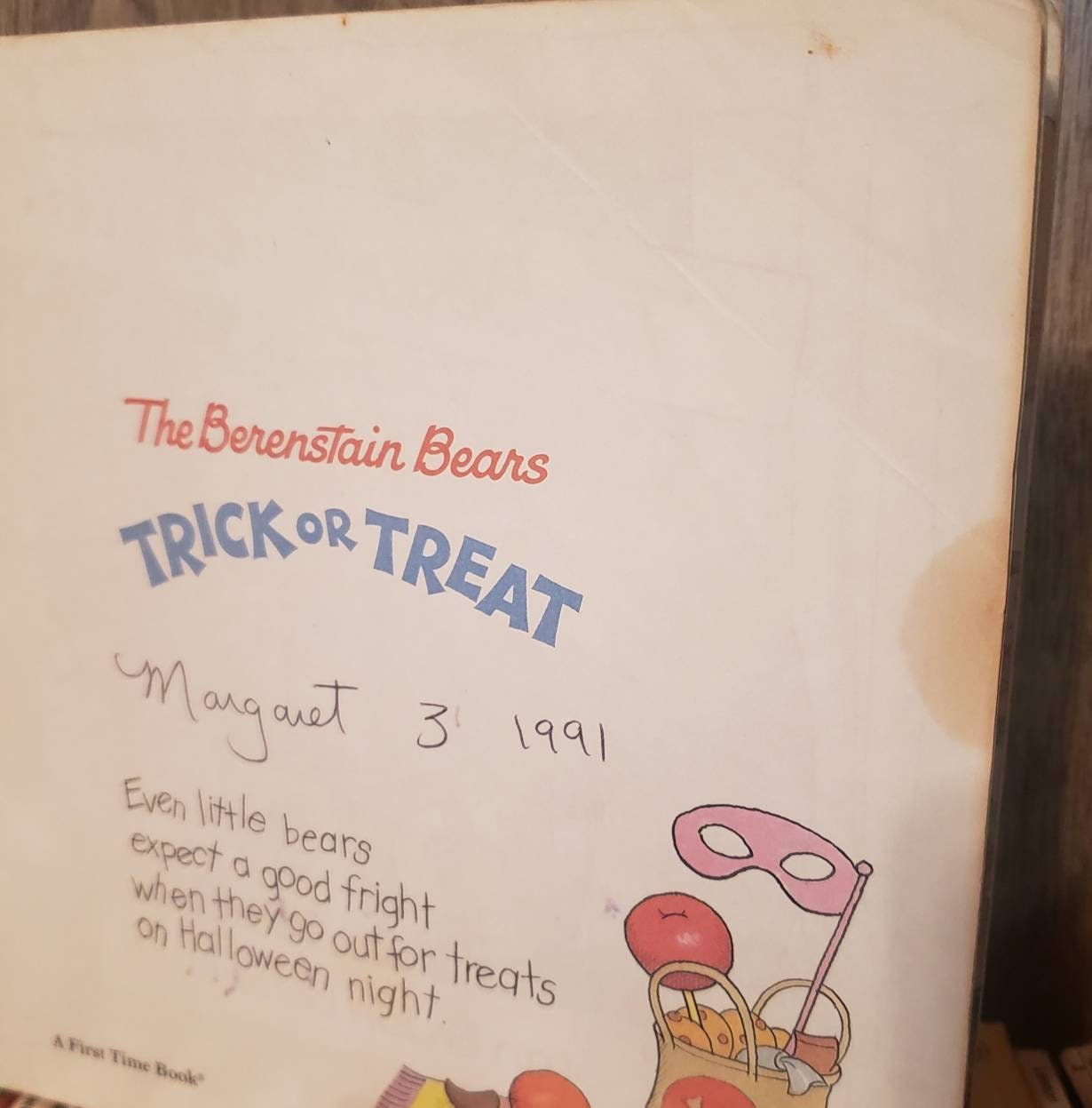 The Berenstain Bears Trick Or Treat – First Time Books, Very Good Condition