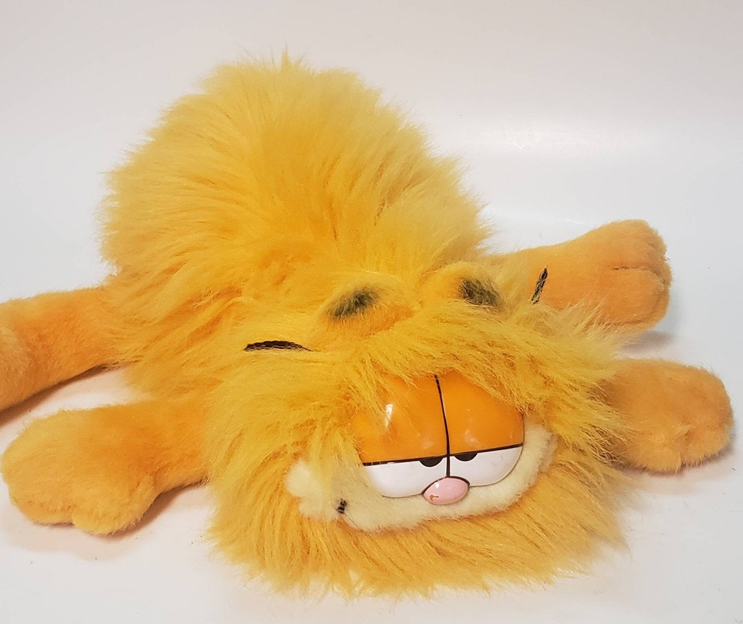 Garfield the Cat Blown Dry Plush/vintage 1981 Dakin Fuzzy Etsy