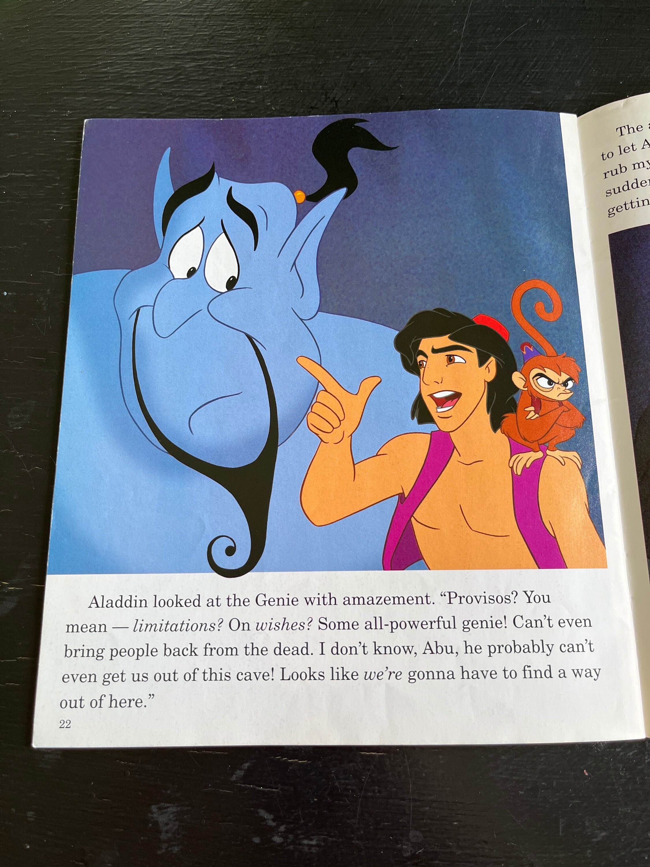 Disneys Aladdin: Adventure in the Cave of Wonders/ Read Along Storybook  Only/ Vintage 1992/ Childrens Book/ Nostalgic Gift 