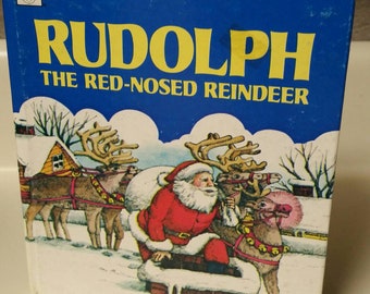 Rudolph the Red Nosed Reindeer as told by Eileen Daly/Yoshi Miyake/Vintage 1980 Whitman Tell  a Tale/Junk Journal Supply/Christmas Book